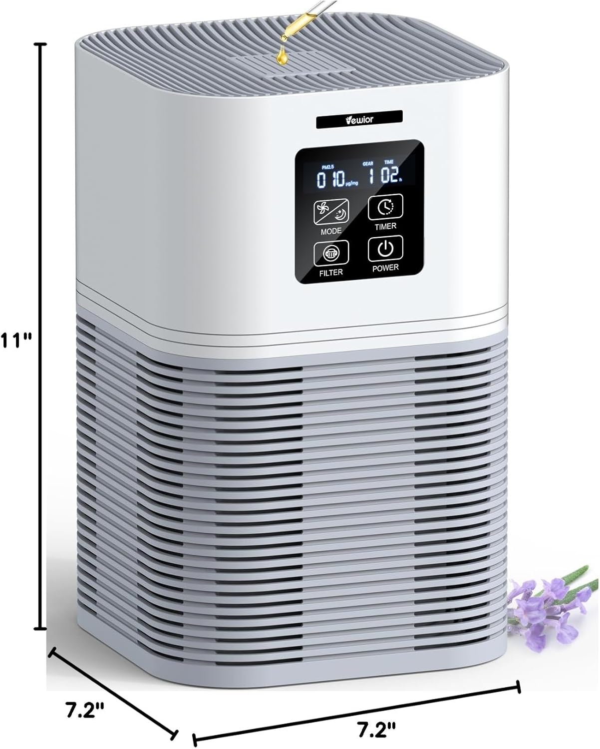 Vewior A1 Air Purifier. Compact HEPA Detox for 600 sq ft